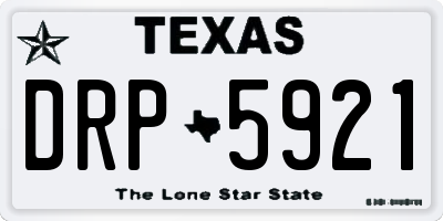 TX license plate DRP5921