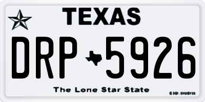 TX license plate DRP5926