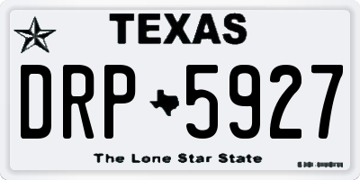 TX license plate DRP5927