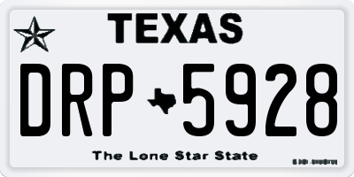 TX license plate DRP5928