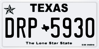 TX license plate DRP5930