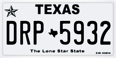 TX license plate DRP5932