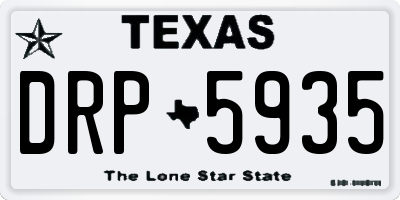 TX license plate DRP5935