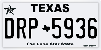 TX license plate DRP5936