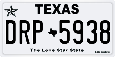 TX license plate DRP5938