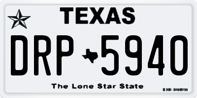TX license plate DRP5940