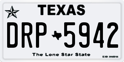 TX license plate DRP5942