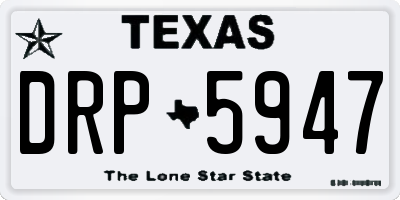 TX license plate DRP5947