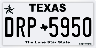 TX license plate DRP5950