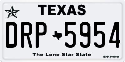 TX license plate DRP5954