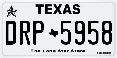 TX license plate DRP5958