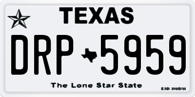 TX license plate DRP5959