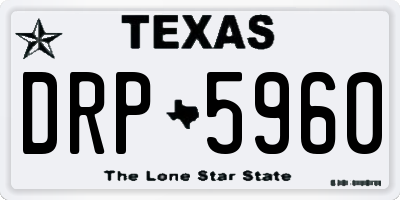 TX license plate DRP5960