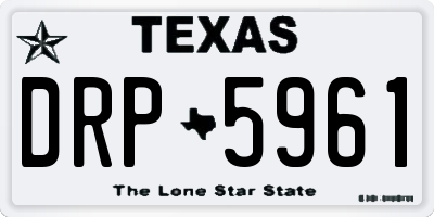 TX license plate DRP5961