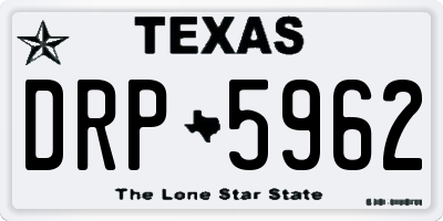 TX license plate DRP5962