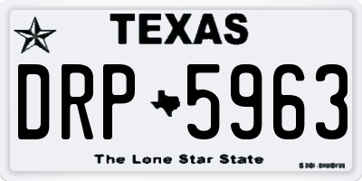 TX license plate DRP5963