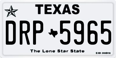 TX license plate DRP5965