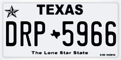TX license plate DRP5966