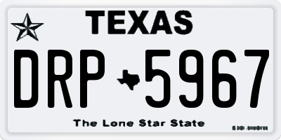 TX license plate DRP5967