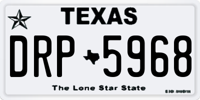 TX license plate DRP5968