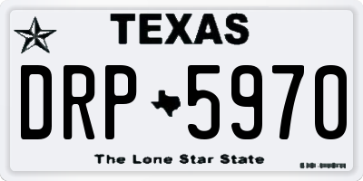 TX license plate DRP5970