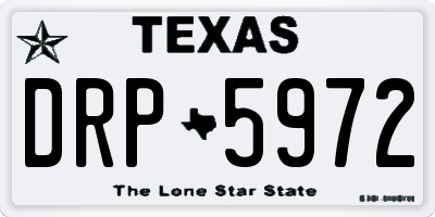 TX license plate DRP5972