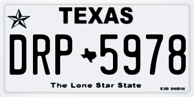 TX license plate DRP5978