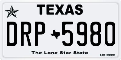 TX license plate DRP5980