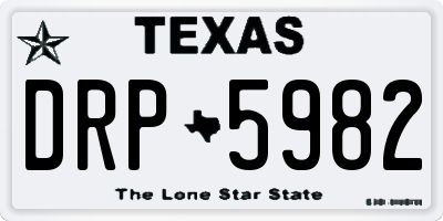 TX license plate DRP5982