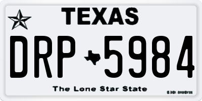 TX license plate DRP5984