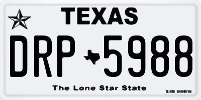 TX license plate DRP5988