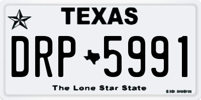 TX license plate DRP5991