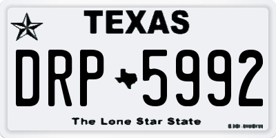 TX license plate DRP5992