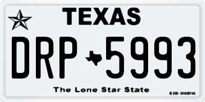 TX license plate DRP5993