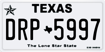 TX license plate DRP5997