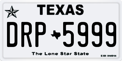 TX license plate DRP5999