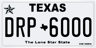 TX license plate DRP6000