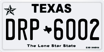 TX license plate DRP6002