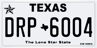 TX license plate DRP6004