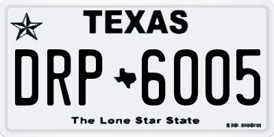 TX license plate DRP6005