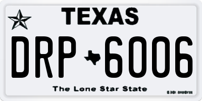 TX license plate DRP6006