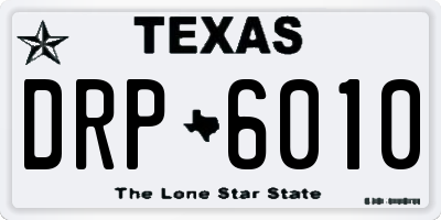TX license plate DRP6010