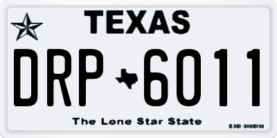 TX license plate DRP6011
