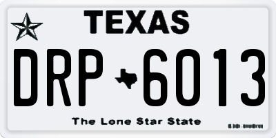 TX license plate DRP6013
