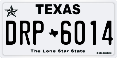 TX license plate DRP6014