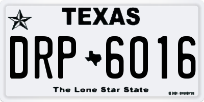TX license plate DRP6016
