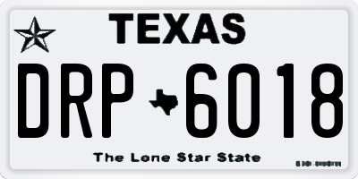 TX license plate DRP6018