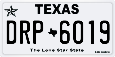 TX license plate DRP6019