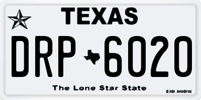 TX license plate DRP6020