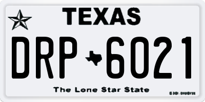 TX license plate DRP6021
